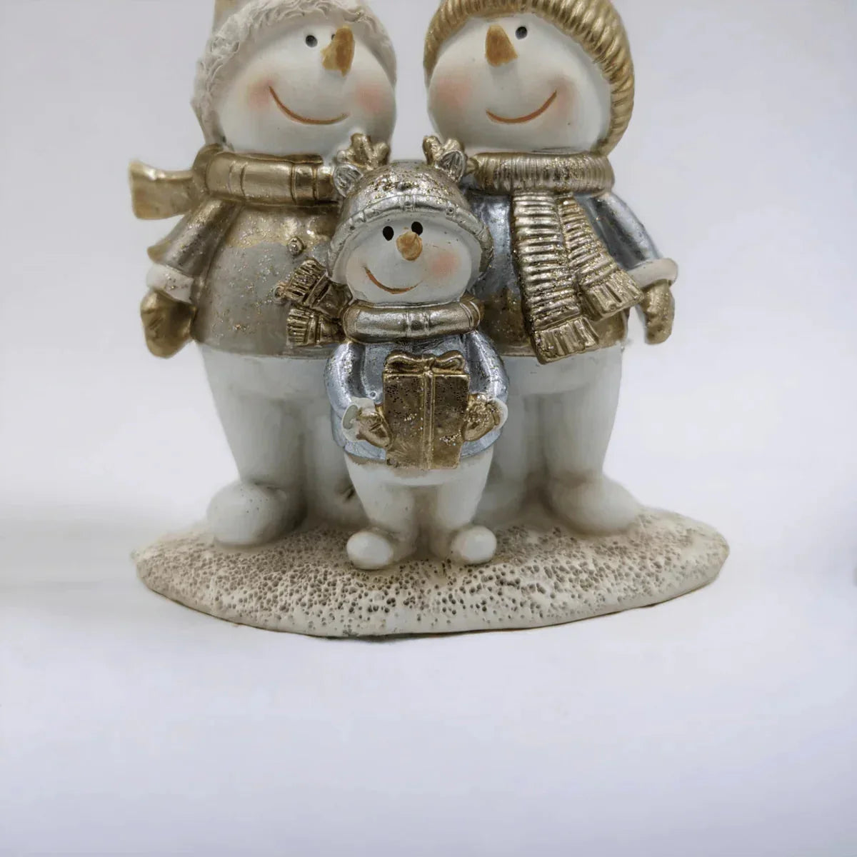 Gold and Silver Snowman Family - Exquisite Homewares 
