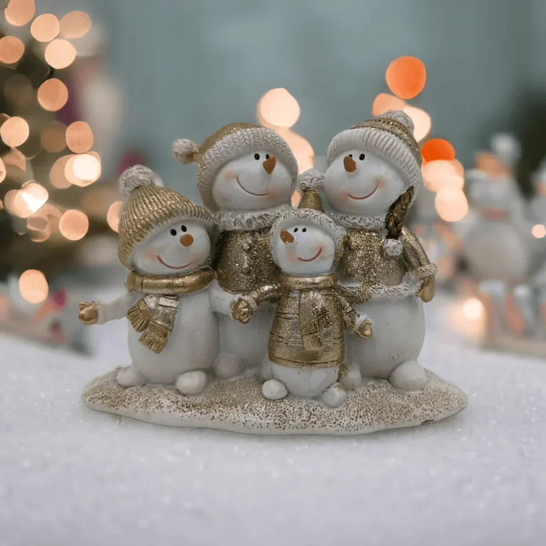 Gold Snowman Family - Exquisite Homewares 