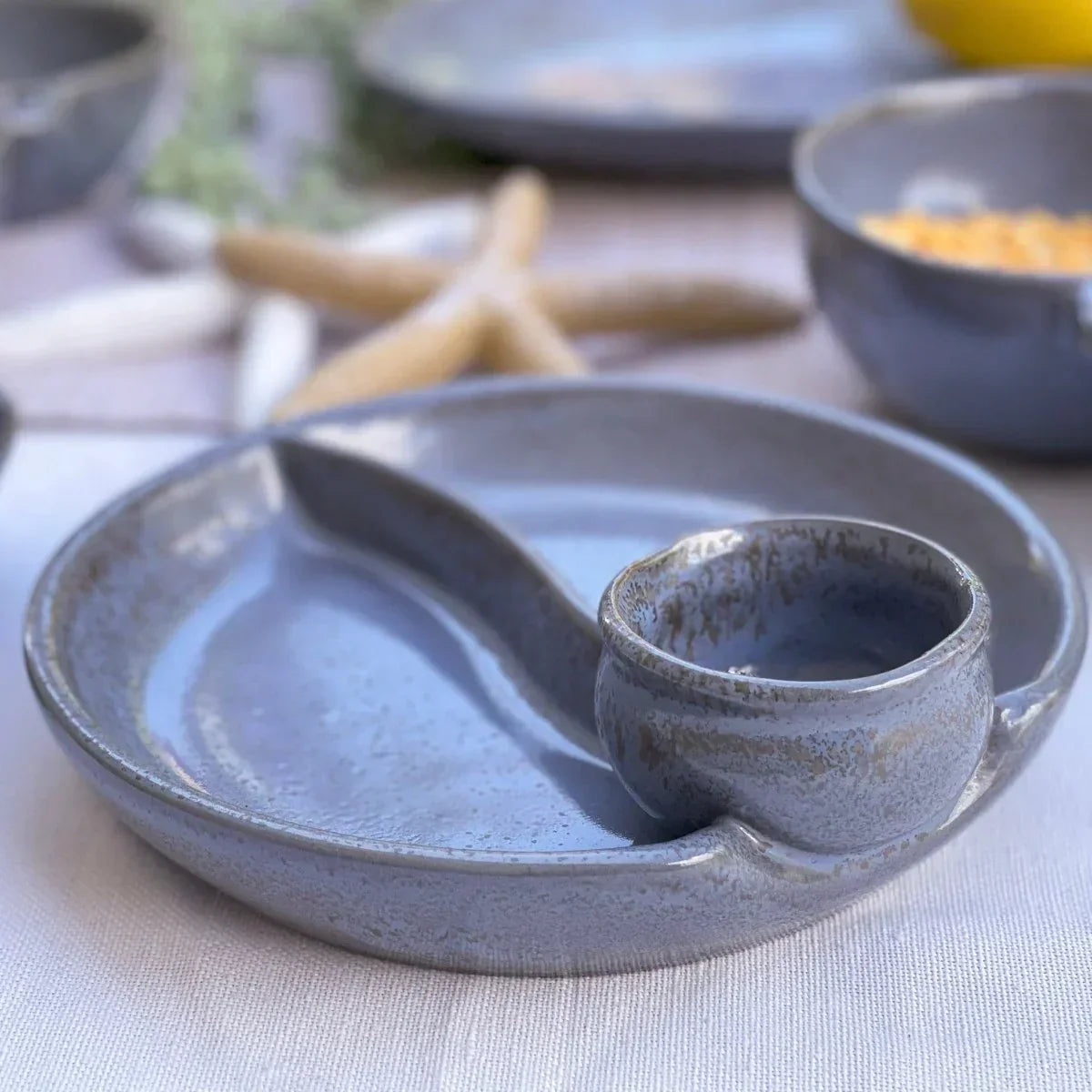 Grey-Blue Olive Dish - Exquisite Homewares 