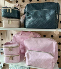 Hanging Cosmetic Bag - Woven Peony - House Journey