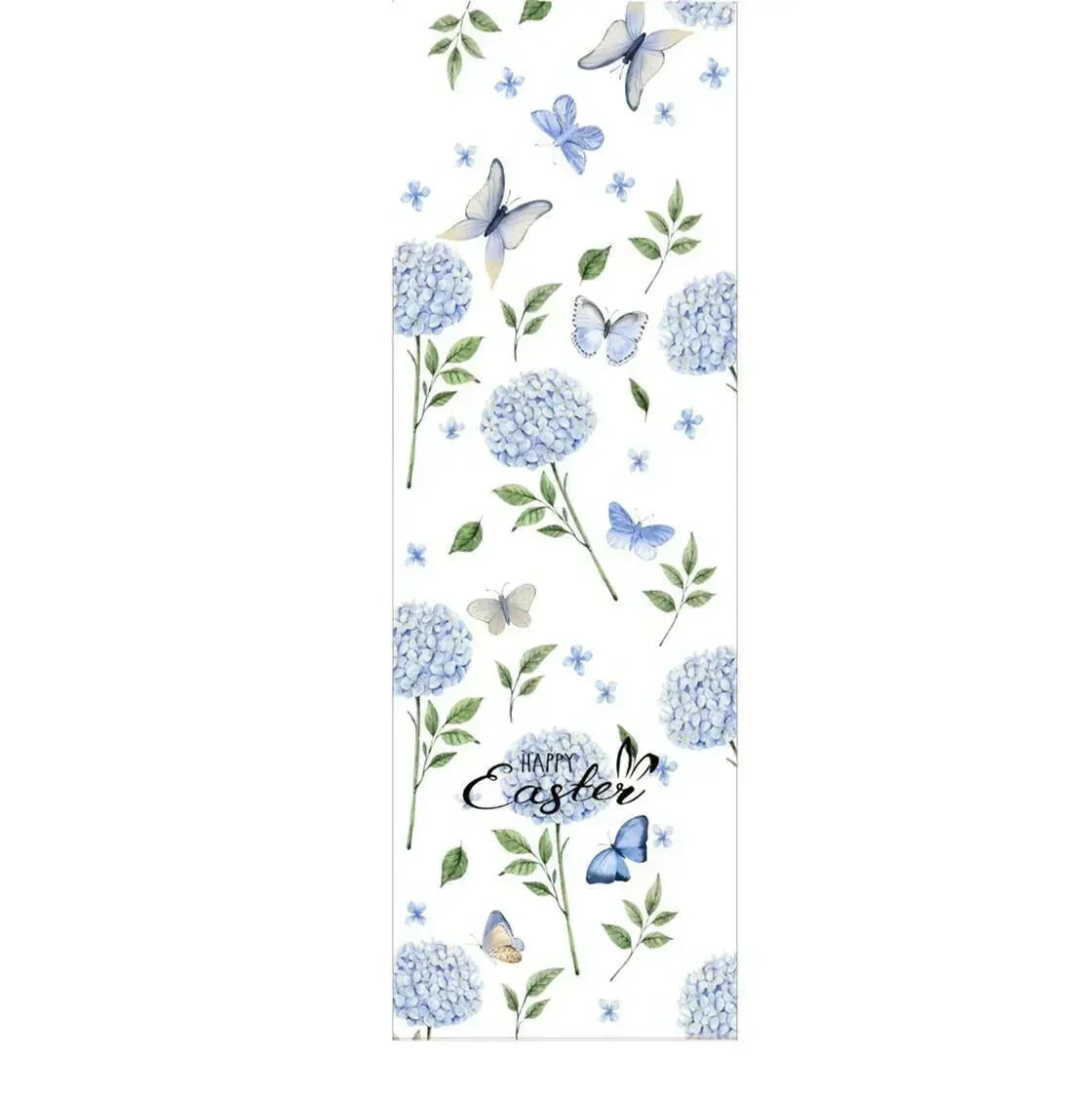 Happy Easter Blue Butterfly Table Runner - House Journey