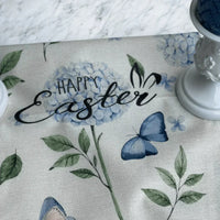 Happy Easter Blue Butterfly Table Runner - House Journey