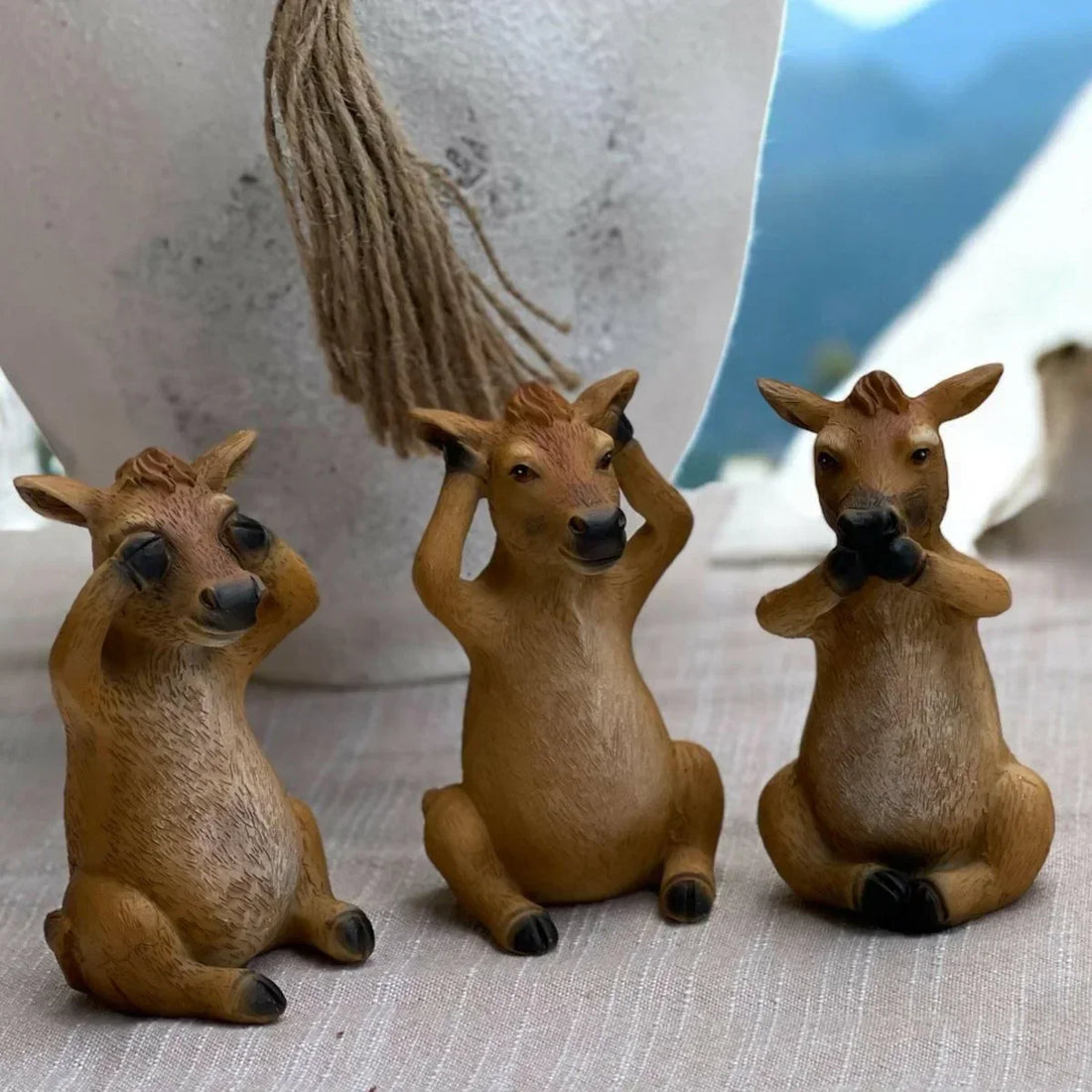 Hear, See, Say No Evil Jersey Cows
