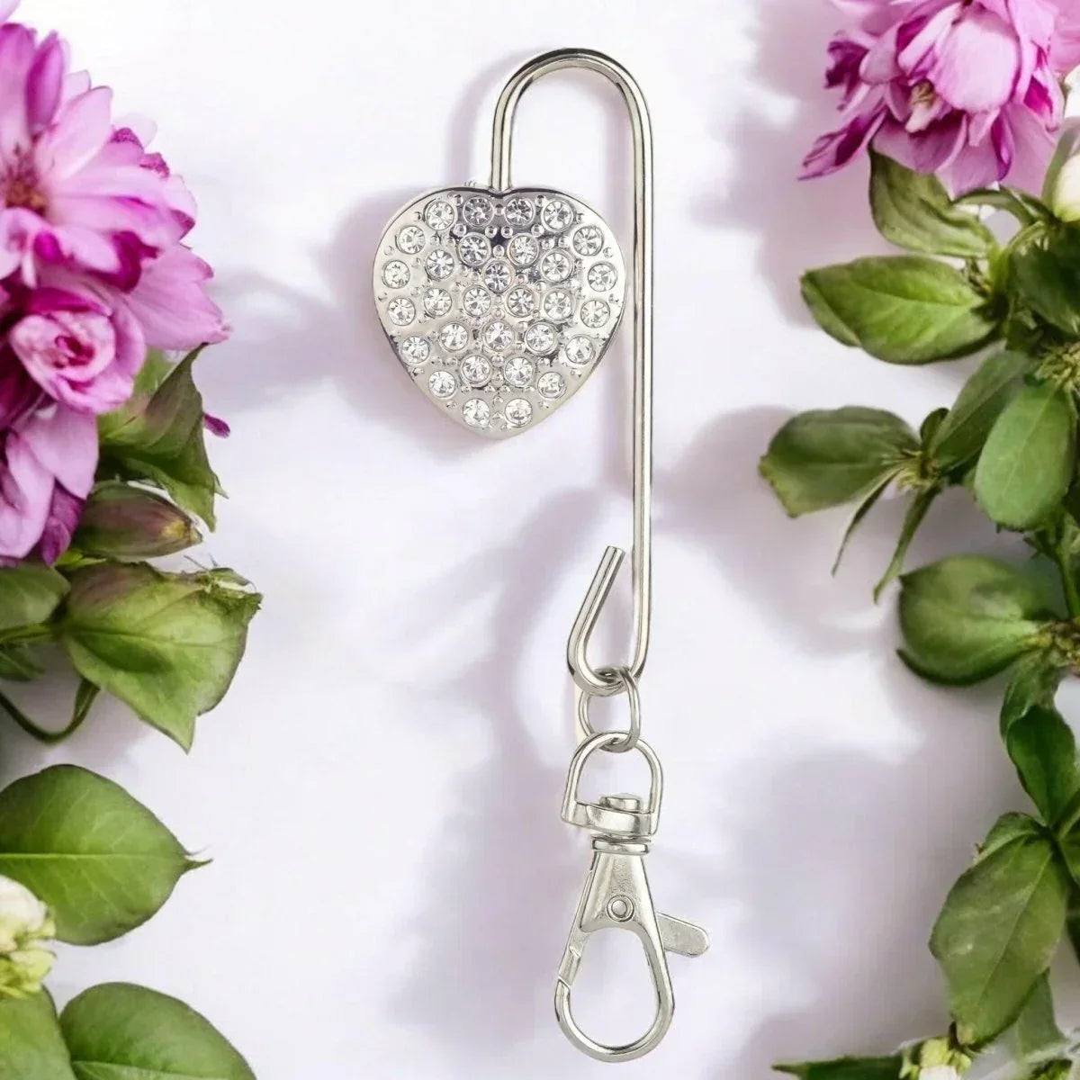 Heart Key Find Hanger - Silver