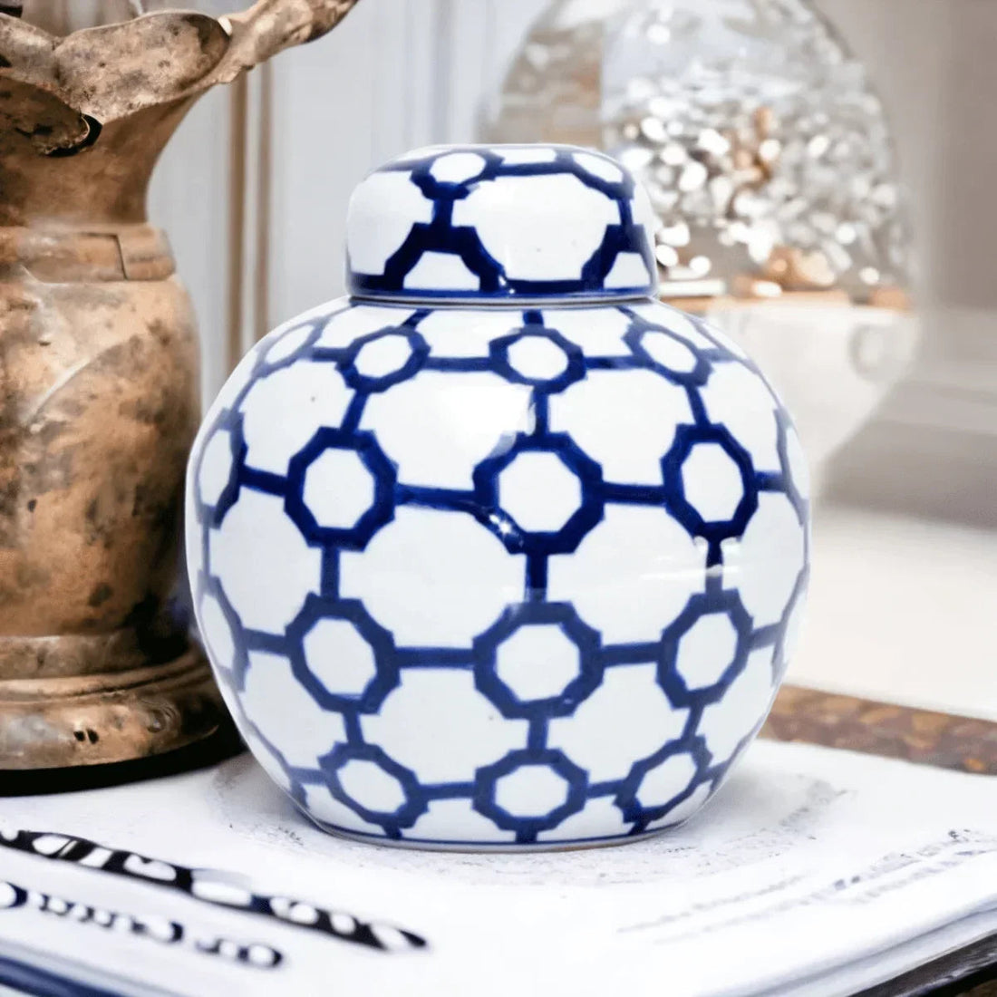 Heather Ginger Jar - Exquisite Homewares 