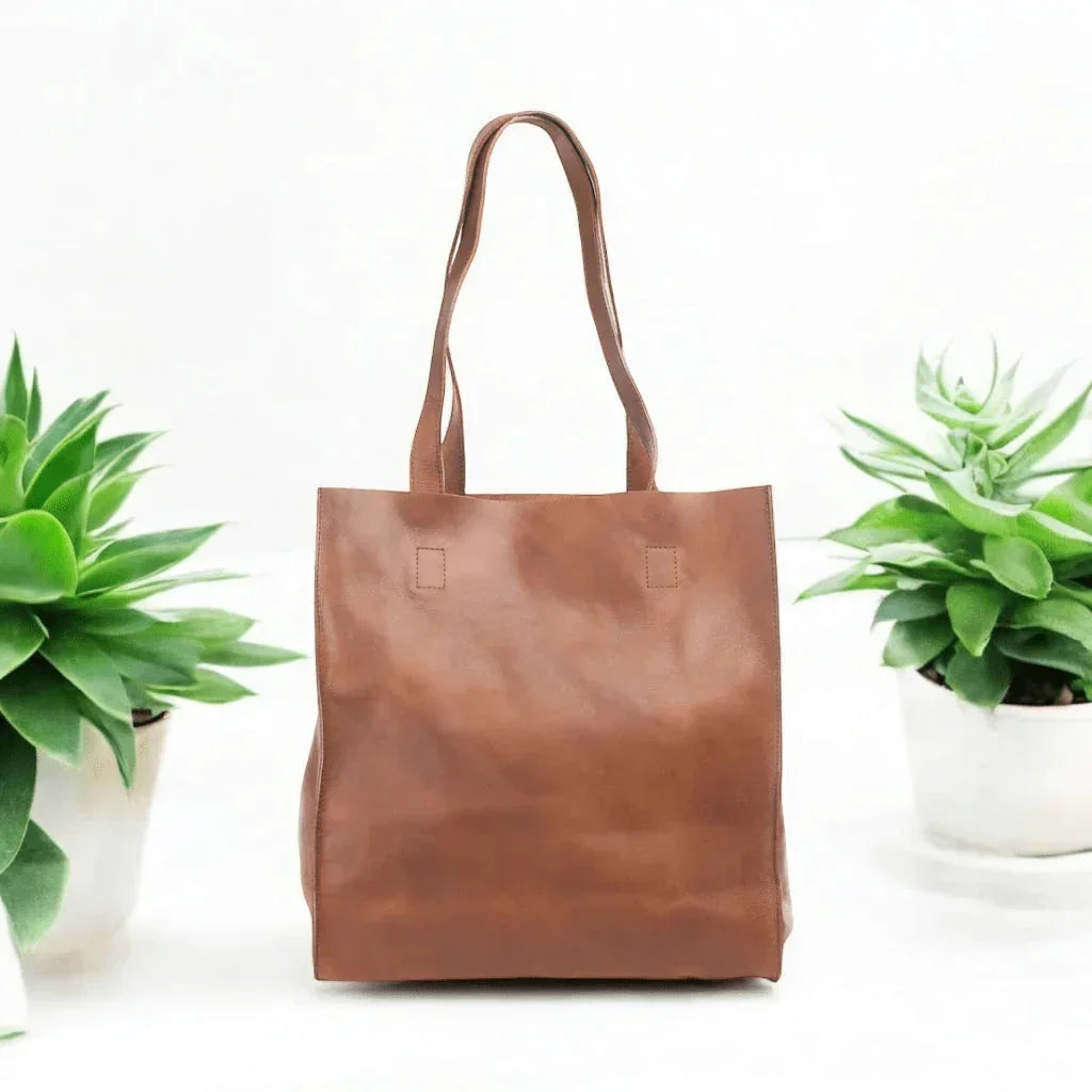 Henk Berg Catie Tote in Vintage Tan - Exquisite Homewares 