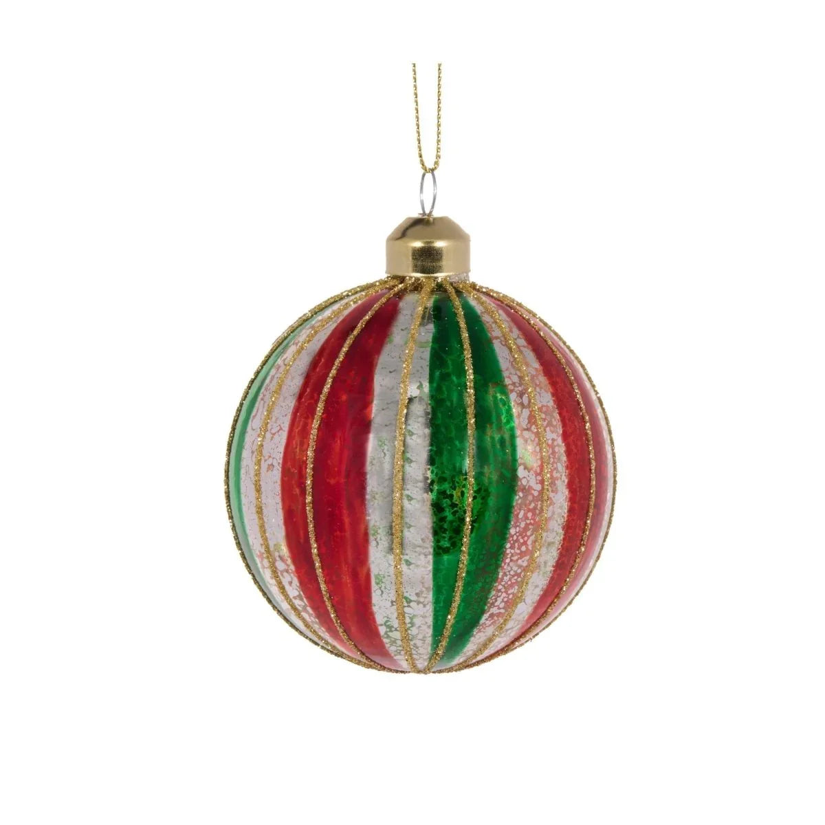 High Shine Red And Green Bauble - Exquisite Homewares 