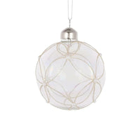 Iridescent Pearl Geometric Bauble - Exquisite Homewares 