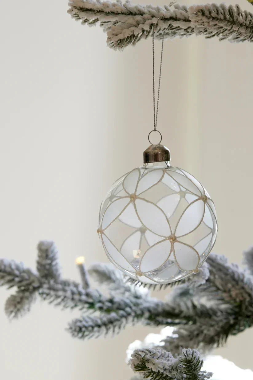 Iridescent Pearl Geometric Bauble - Exquisite Homewares 