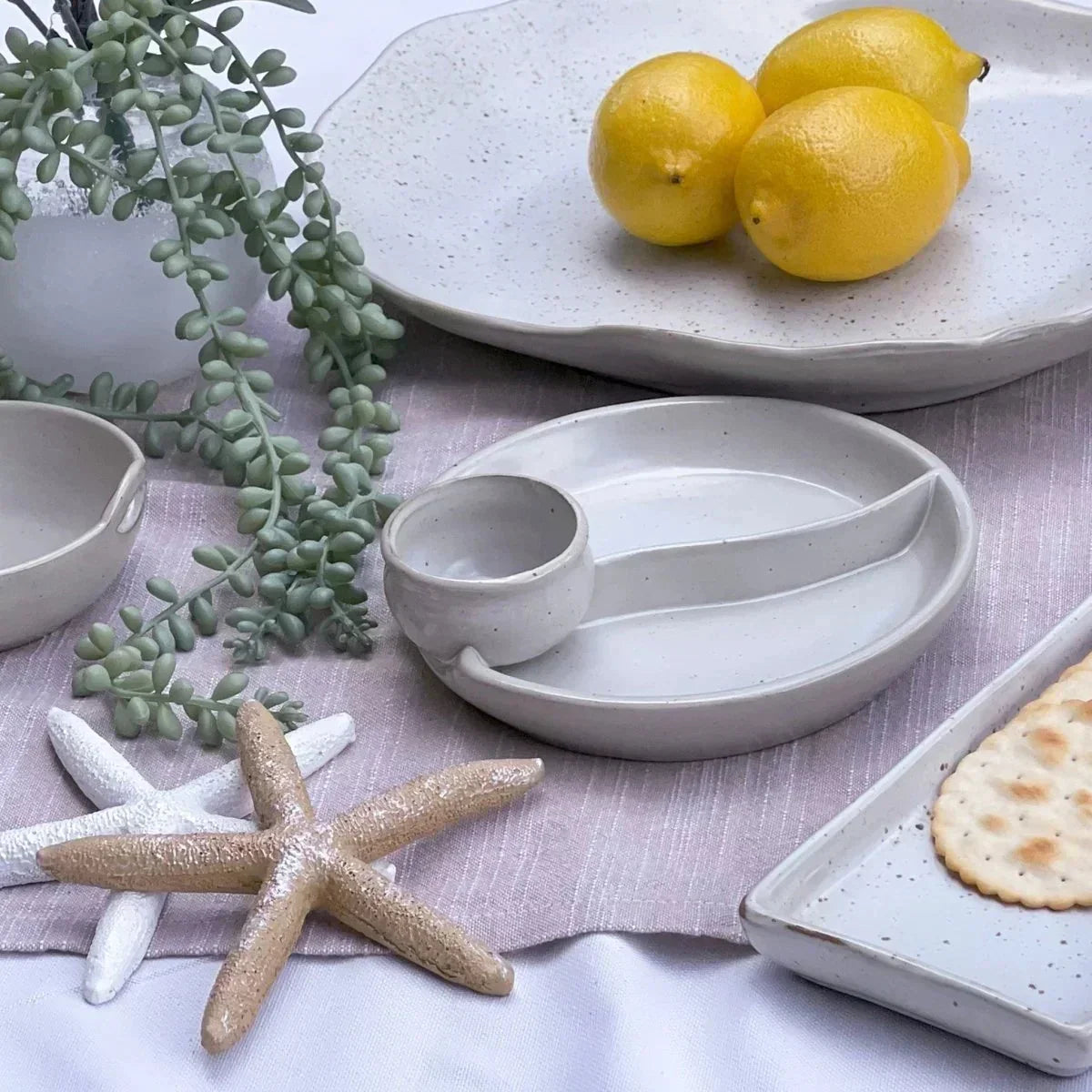 Ivory Rectangle Platter - House Journey