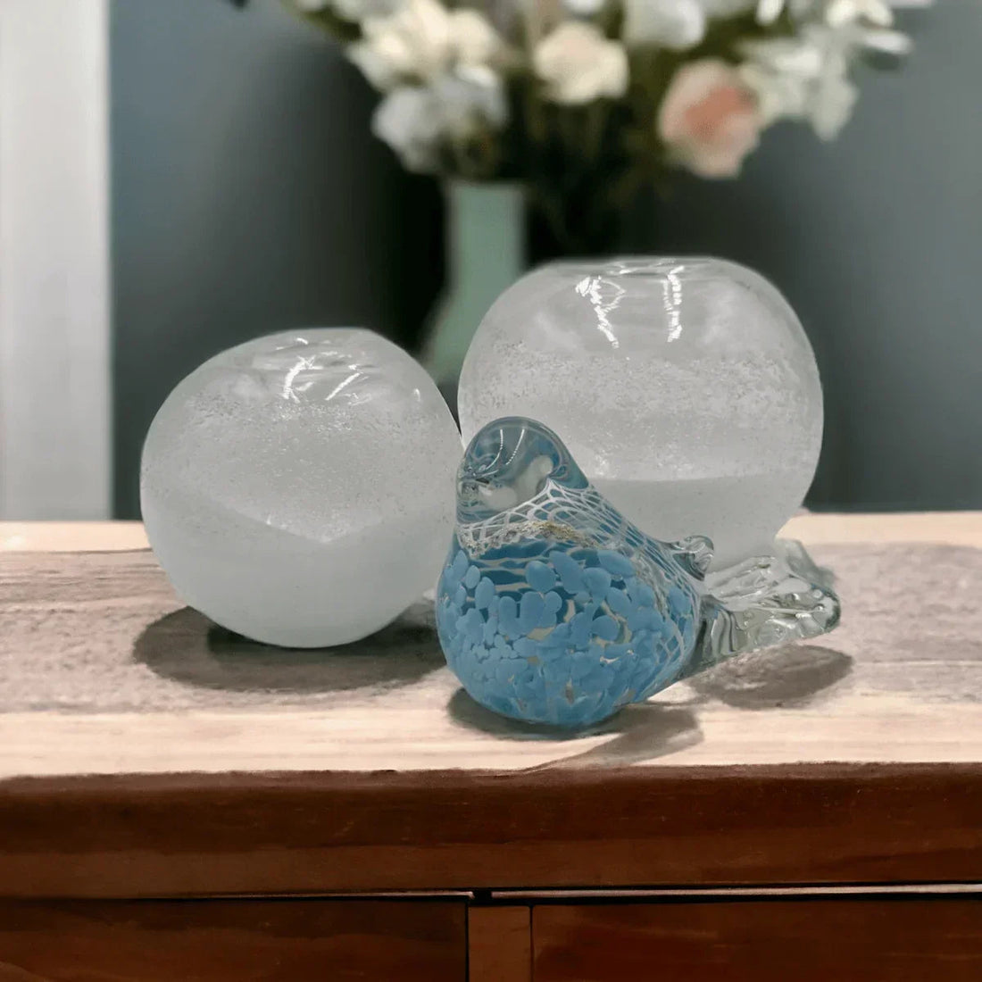 Jasper White Glass Vase - Exquisite Homewares 