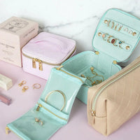 Jewellery Cube - Woven Teal - Exquisite Homewares 