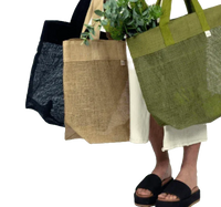 Jute Mesh Bag - Olive - Exquisite Homewares 