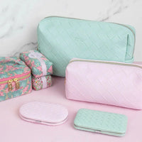 Large Beauty Bag - Woven Peony - Exquisite Homewares 