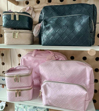 Large Beauty Bag - Woven Peony - Exquisite Homewares 