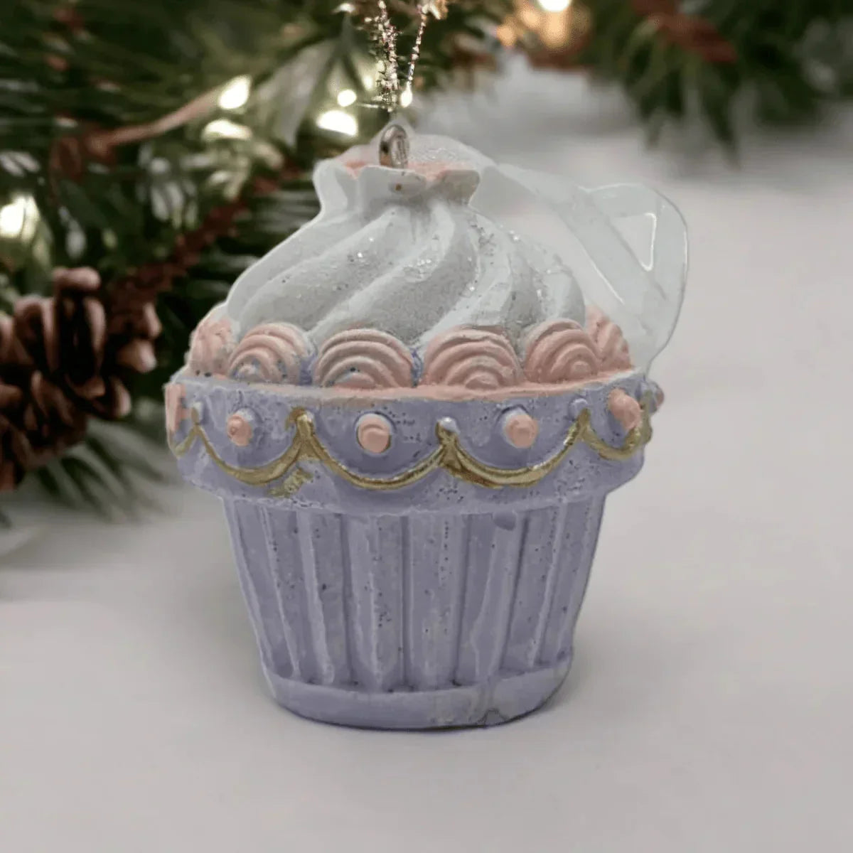Large Cupcake Christmas Tree Hanging Decoration - Exquisite Homewares 