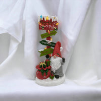 Light-Up Gnome North Pole Sign - Exquisite Homewares 