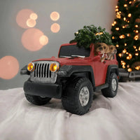 Light-Up Jeep with Dogs - Exquisite Homewares 