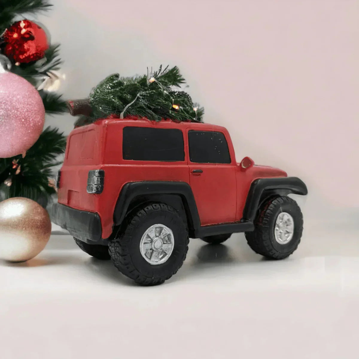 Light-Up Jeep with Dogs - Exquisite Homewares 