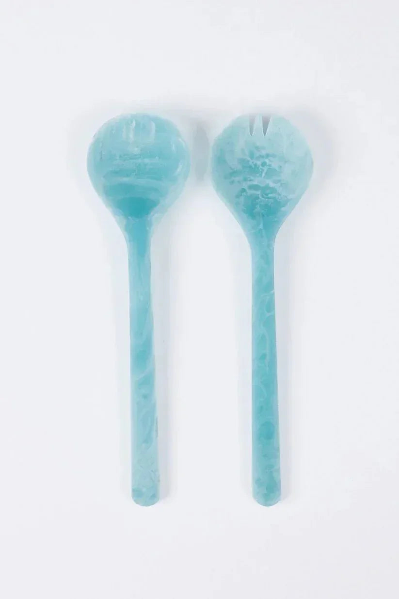 Lorne Salad Servers Blue - House Journey