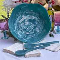 Lorne Salad Servers Blue - House Journey
