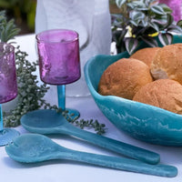 Lorne Salad Servers Blue - House Journey