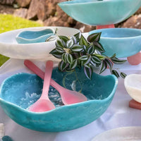 Lorne Salad Servers Pink - House Journey