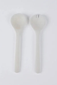 Lorne Salad Servers White - Exquisite Homewares 
