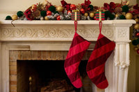 Luxe Red Velvet Stocking - Exquisite Homewares 
