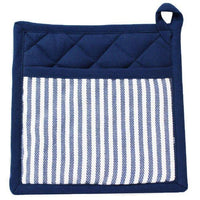 Maison Stripe Navy Potholder - Exquisite Homewares 