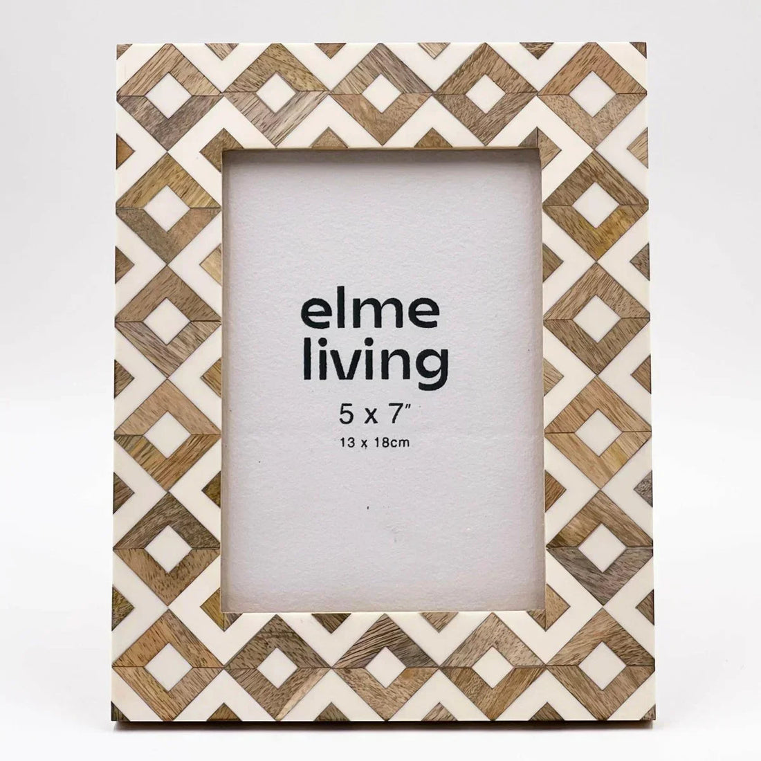 Manura 5x7" Photo Frame - Natural/White - Exquisite Homewares 