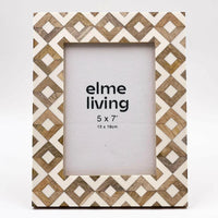 Manura 5x7" Photo Frame - Natural/White - Exquisite Homewares 