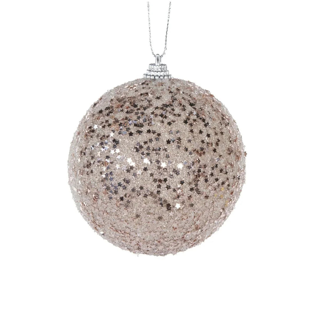 Matte Champagne Stars Bauble - Exquisite Homewares 