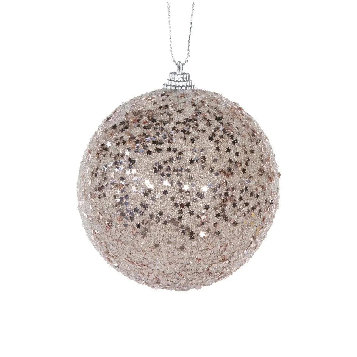 Matte Champagne Stars Bauble - Exquisite Homewares 
