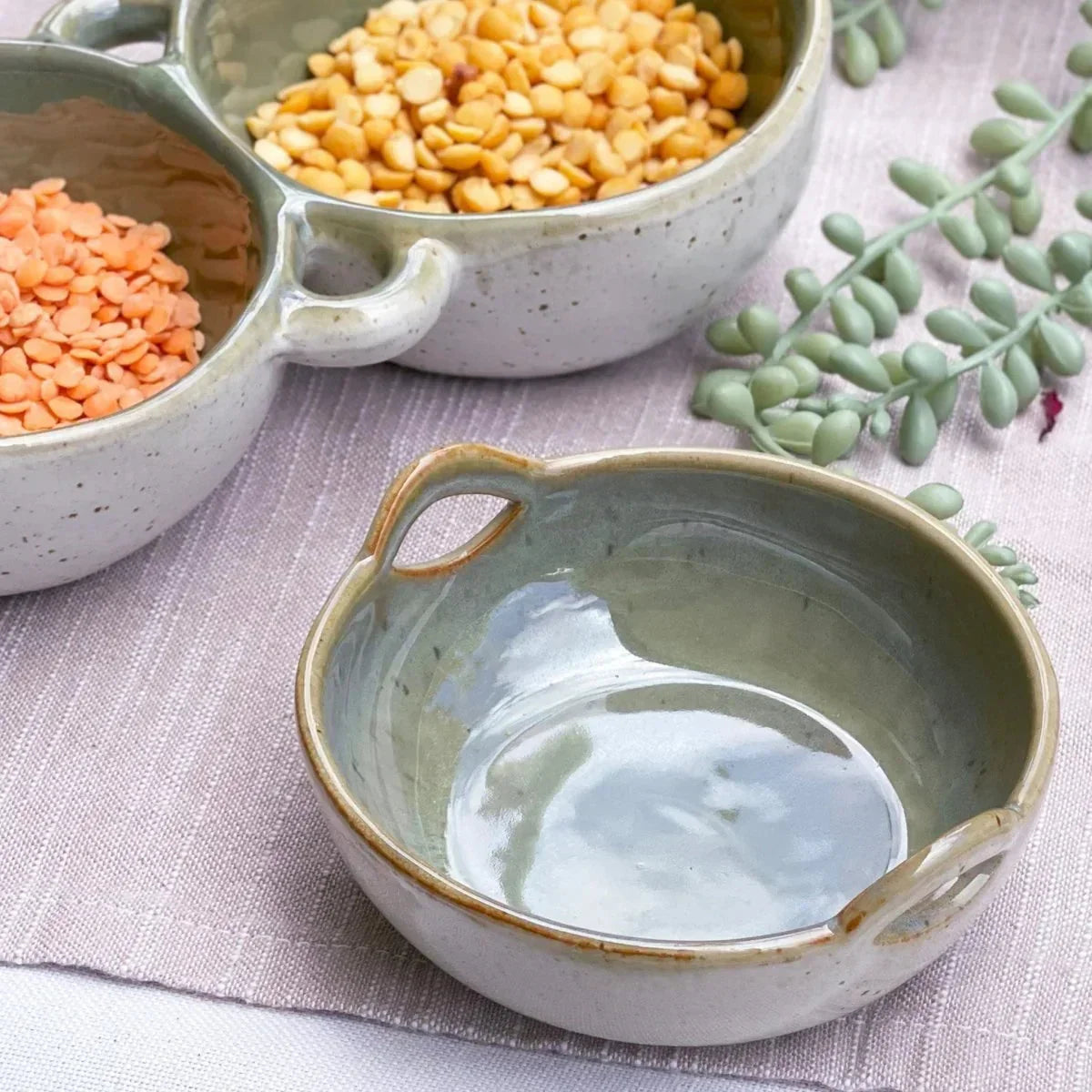 Mediterranean Olive Small Handle Bowl - Exquisite Homewares 