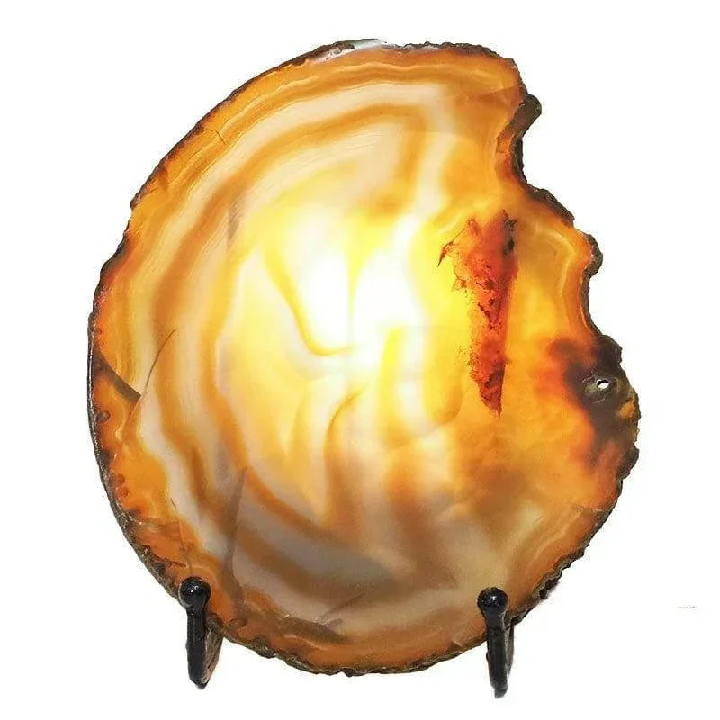 Natural Sliced Crystal Agate Lamp - House Journey