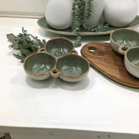 Olive Triple Snack Bowl - Exquisite Homewares 