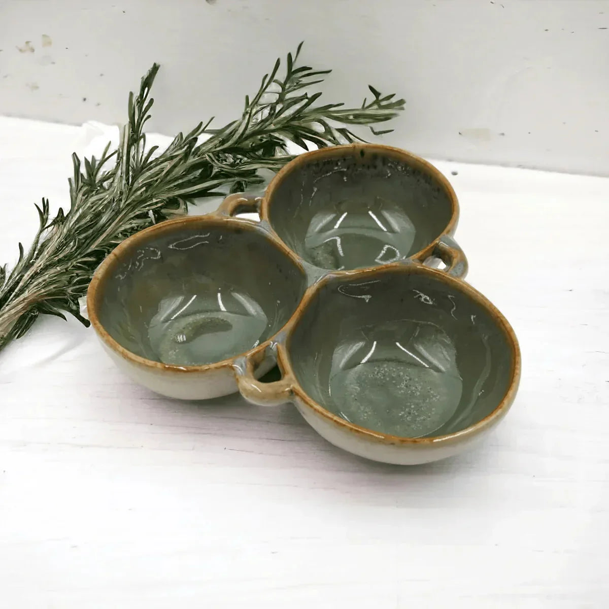Olive Triple Snack Bowl - Exquisite Homewares 