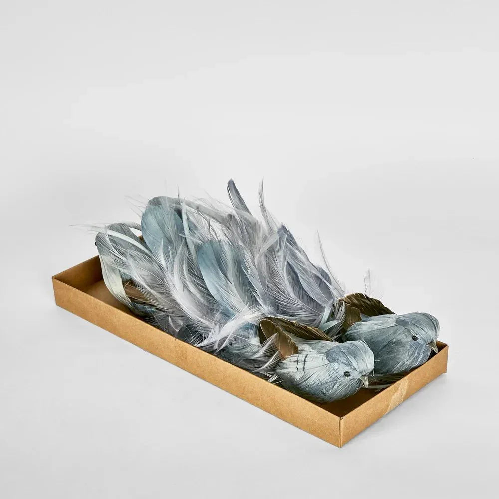 Olsern Clip on Bird Light Blue (Set of 4) - Exquisite Homewares 