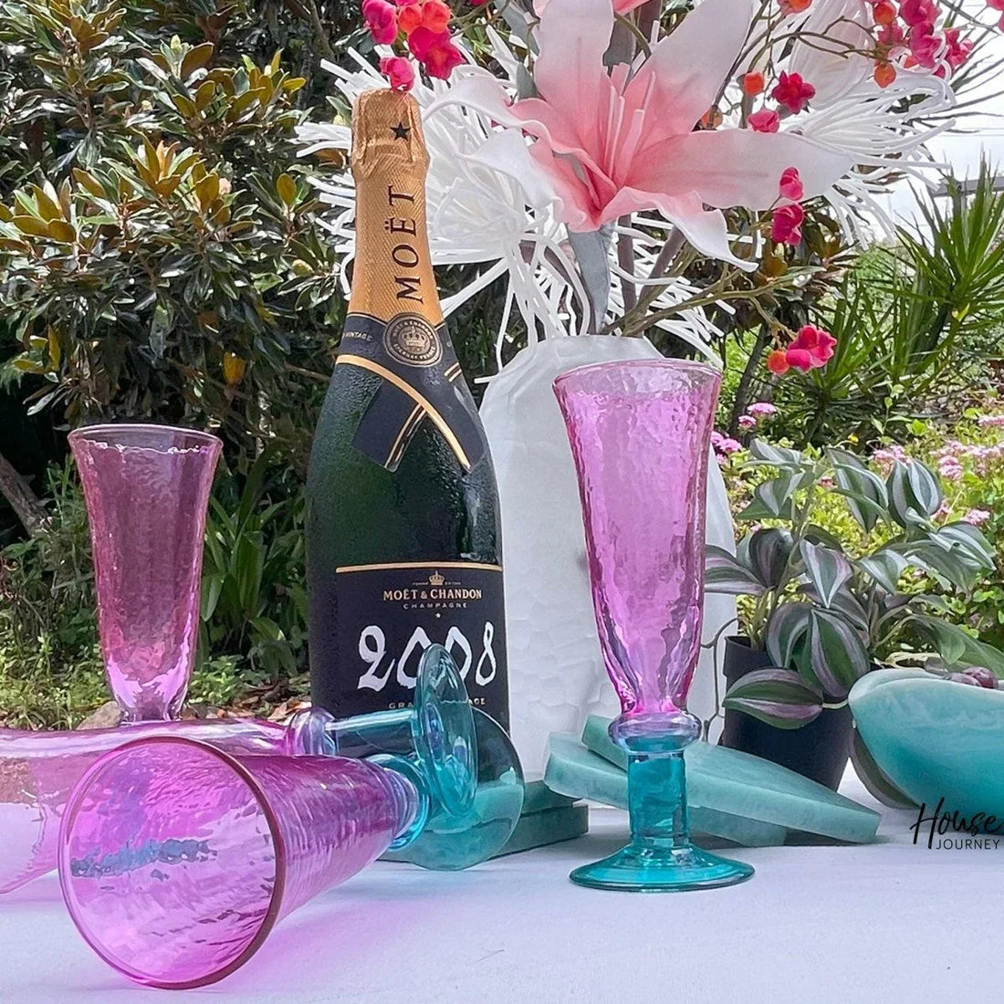 Orana Champagne Flute Set of 4 - Exquisite Homewares 
