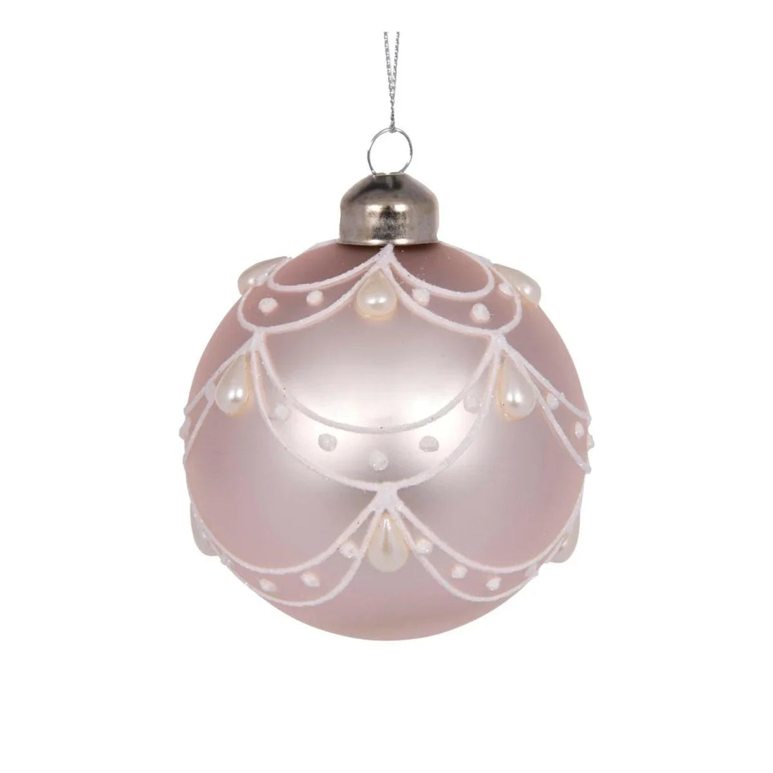 Pearl Pink Scalloped Bauble - Exquisite Homewares 