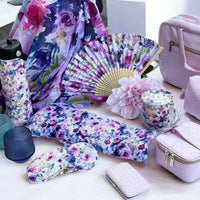 Peonie Rose Bamboo Fan - House Journey