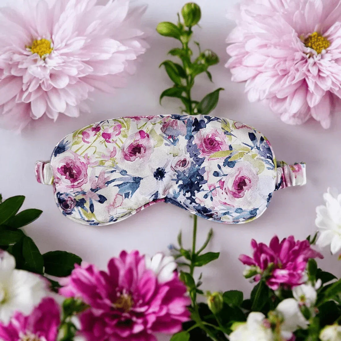 Peonie Rose Lavender Scented Satin Eye Mask - Exquisite Homewares 