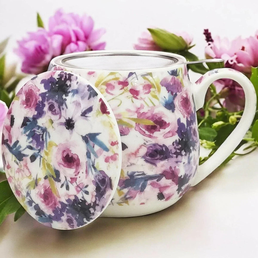 Peonie Rose Tea Infuser Mug