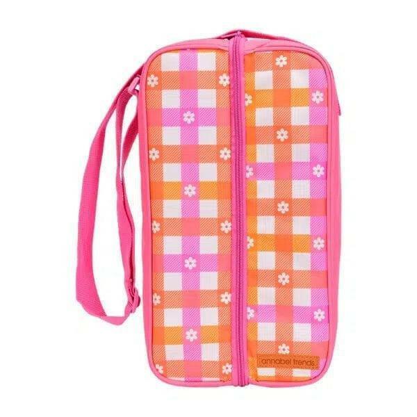 Picnic Bottle Bag - Daisy Gingham - House Journey