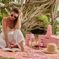 Picnic Bottle Bag - Daisy Gingham - House Journey