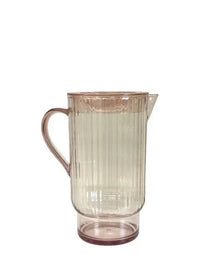 Pink Ribbed Acrylic with Gold Rim - Exquisite Homewares 