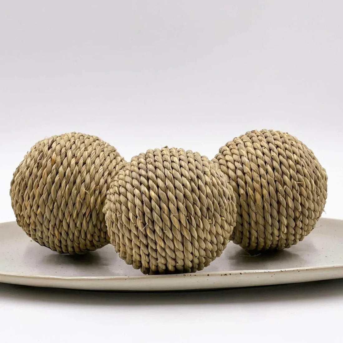 Poly Decor Ball - Nautral 10cm - Exquisite Homewares 