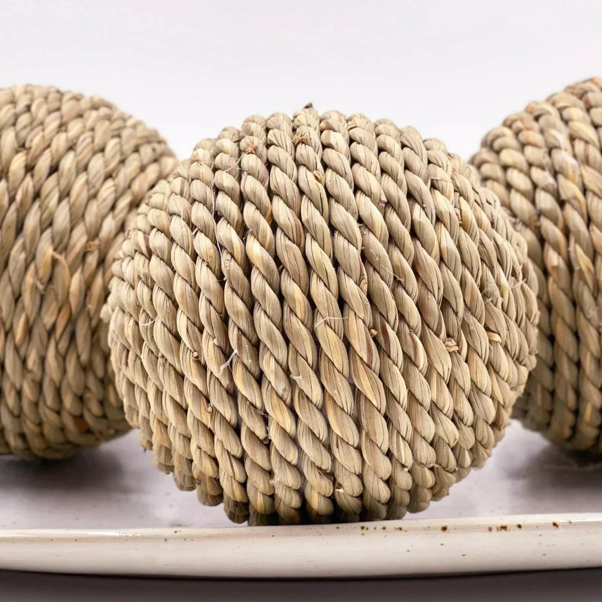 Poly Decor Ball - Nautral 10cm - Exquisite Homewares 