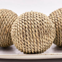 Poly Decor Ball - Nautral 10cm - Exquisite Homewares 